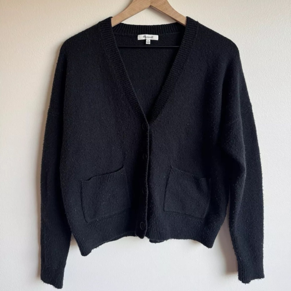 Madewell Acrylic Button-Up Cardigan with Front Pockets
